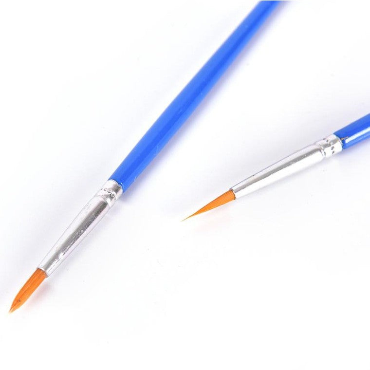Set 5 Pensule Multifunctionale, Klevo, pentru Pictura pe Fata, Varf Ascutit, 17.5 cm, Albastru