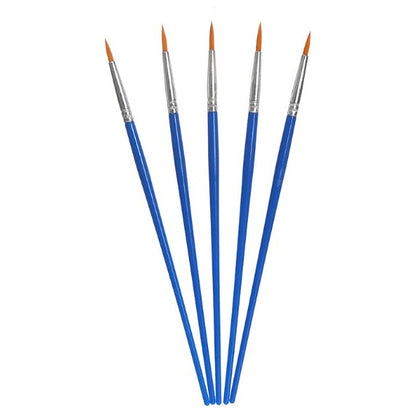 Set 5 Pensule Multifunctionale, Klevo, pentru Pictura pe Fata, Varf Ascutit, 17.5 cm, Albastru