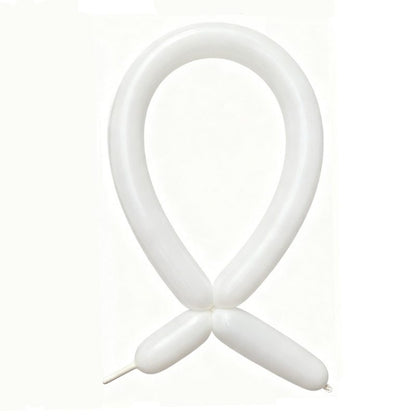 Baloane de Modelaj, Klevo, Set 50 bucati, Model Standard, din Latex, 30 x 1.5 cm, 1.8 g per unitate, pana la 150 cm, Alb