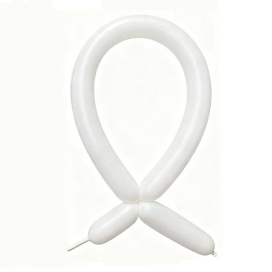 Baloane de Modelaj, Klevo, Set 50 bucati, Model Standard, din Latex, 30 x 1.5 cm, 1.8 g per unitate, pana la 150 cm, Alb