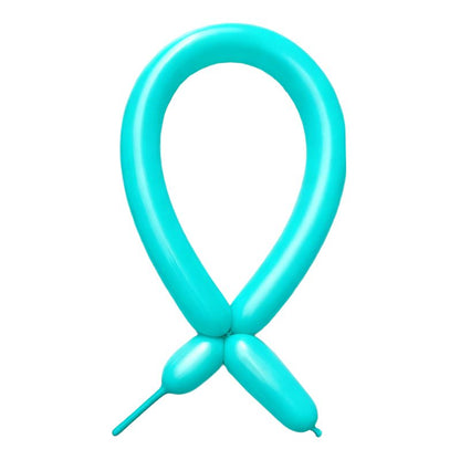 Baloane de Modelaj, Klevo, Set 50 bucati, Model Standard, din Latex, 30 x 1.5 cm, 1.8 g per unitate, pana la 150 cm, Albastru Tiffany