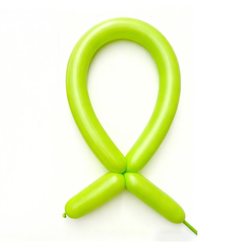 Baloane de Modelaj, Klevo, Set 50 bucati, Model Standard, din Latex, 30 x 1.5 cm, 1.8 g per unitate, pana la 150 cm, Verde deschis