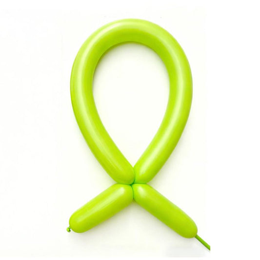 Baloane de Modelaj, Klevo, Set 50 bucati, Model Standard, din Latex, 30 x 1.5 cm, 1.8 g per unitate, pana la 150 cm, Verde deschis