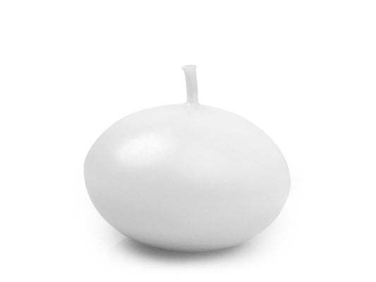 lumanari plutitoare disc, mat, alb, 4cm