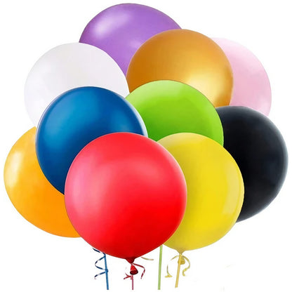 Set 6 Baloane din Latex, Klevo, Model Party Jumbo, 45 cm, Multicolore