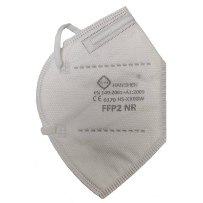 Set 6 bucati Masca de protectie faciala, Klevo, de unica folosinta pentru adulti, FFP2, KN95 CE 0370, 5 straturi, nesterila, ambalaj individual, Alb