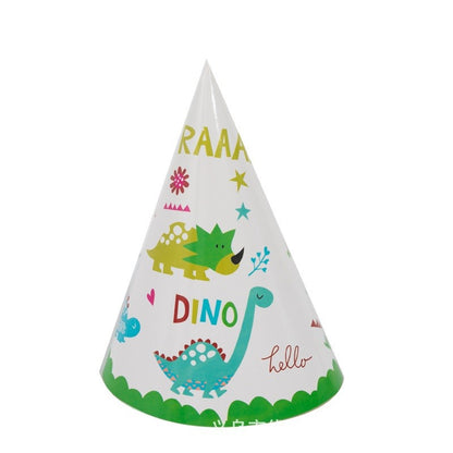 Set 6 Coifuri, Klevo, Colectia Dino Park, 20 x 14 cm, din Carton, Multicolor