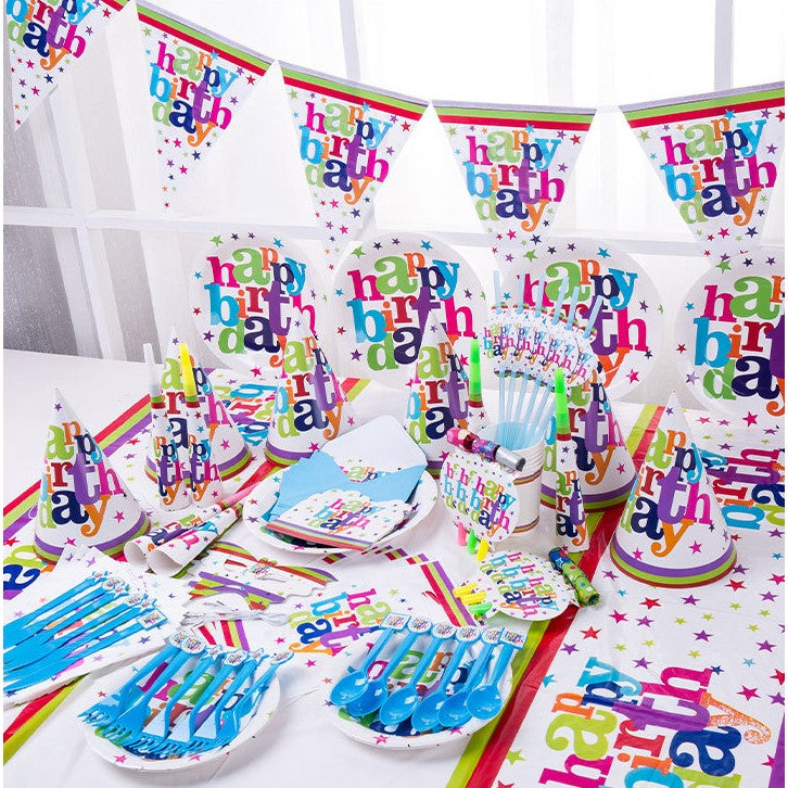 Set 6 Coifuri Happy Birthday, Klevo, pentru Petrecere, Tematica Aniversare, 19x15 cm, Multicolor