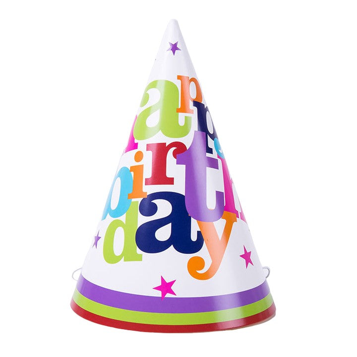 Set 6 Coifuri Happy Birthday, Klevo, pentru Petrecere, Tematica Aniversare, 19x15 cm, Multicolor
