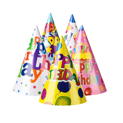 Set 6 Coifuri Happy Birthday, Klevo, Modele Diverse, pentru Petrecere, Tematica Aniversare, Multicolor