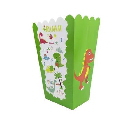 Set 6 Cutii de Popcorn, Klevo, Colectia Dino Park, 9 x 13 cm, din Carton, Multicolor