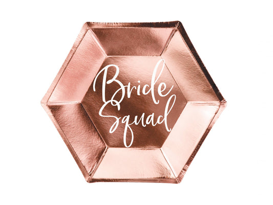 Set 6 Farfurii Roze Bride Squad 23 cm