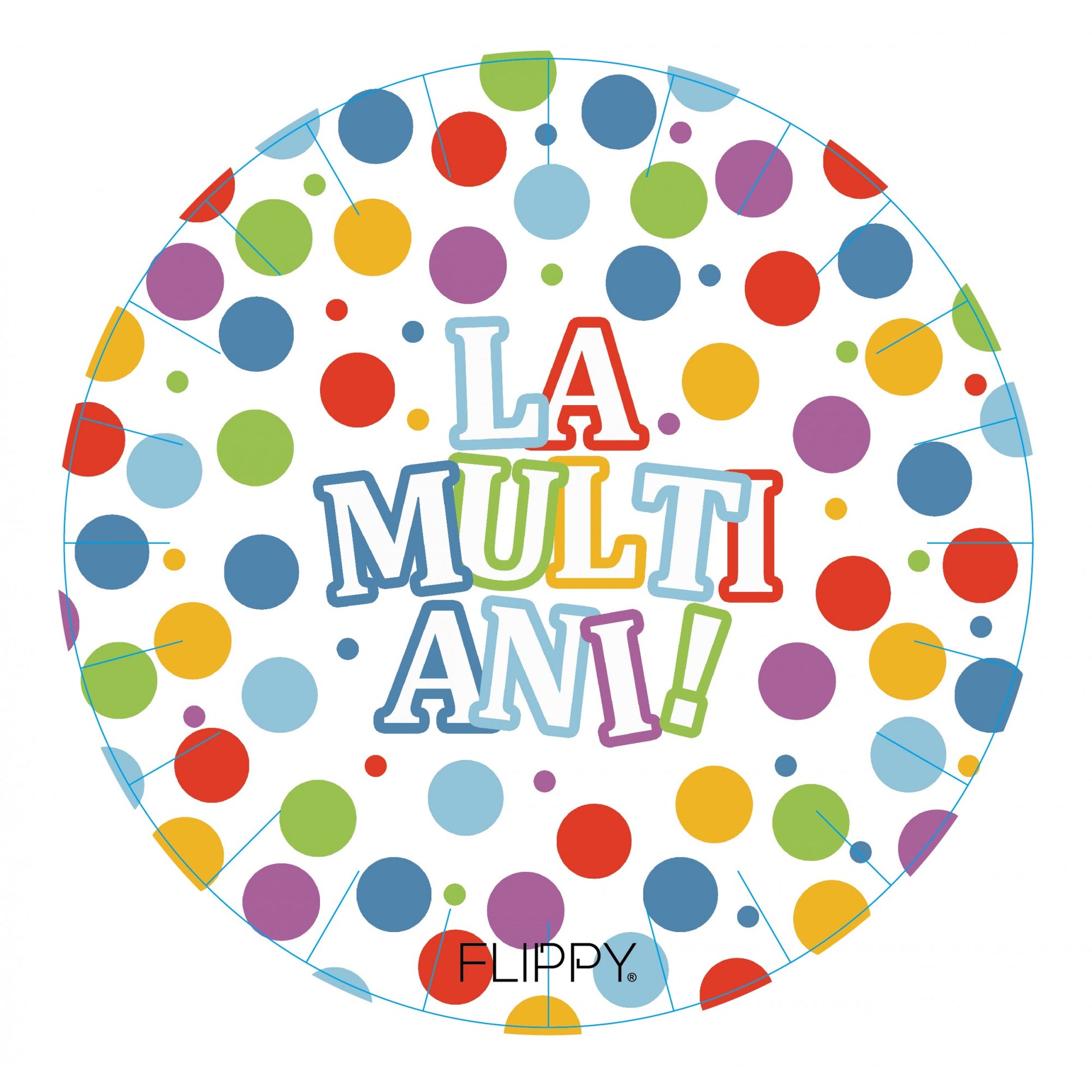 Set 6 Farfurii de Unica Folosinta, Klevo, Colectia LA MULTI ANI , 30 cm, din Carton Laminat, Multicolor