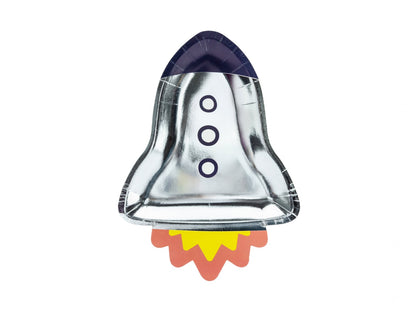 Set 6 Farfurii Space Party - Racheta 23 cm