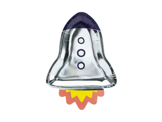 Set 6 Farfurii Space Party - Racheta 23 cm
