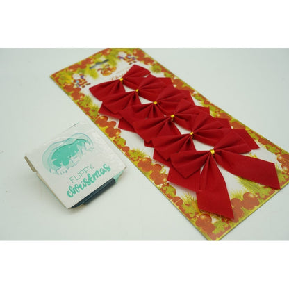 Set 6 fundite pentru brad, Rosii, clasice , 7 x 8 cm, din poliester, Klevo