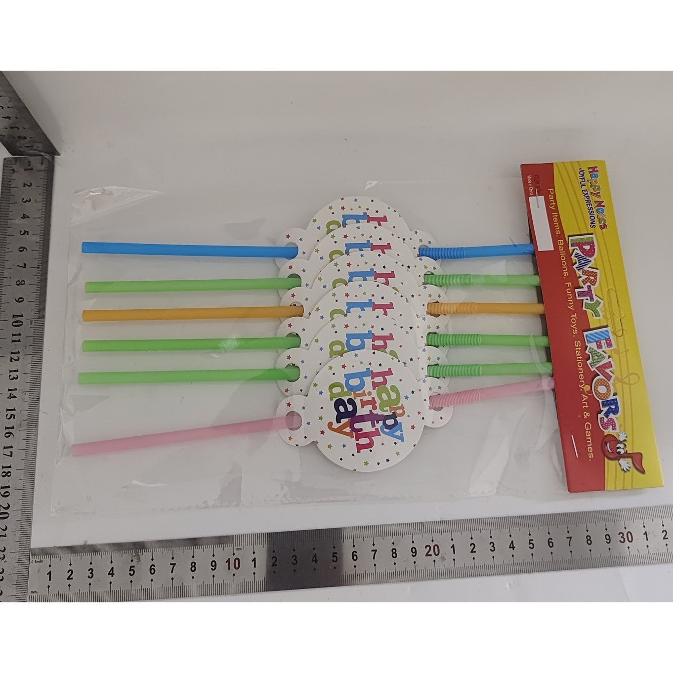 Set 6 Paie, Klevo, Colectia Happy Birthday, 26 cm, din Carton/Plastic, Multicolor