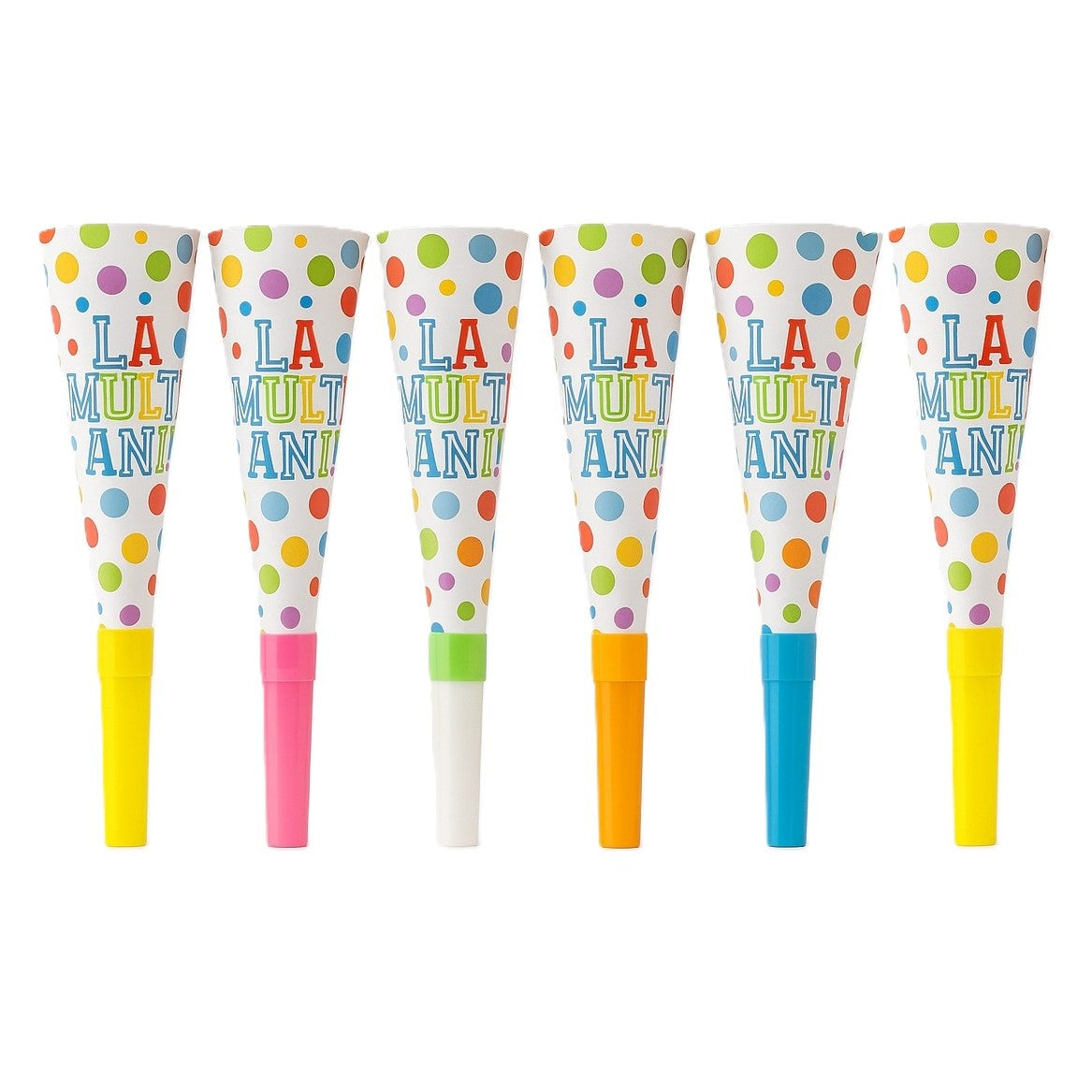 Set 6 Suflatori, Klevo, Colectia  LA MULTI ANI, 20 cm, din Carton, Multicolor