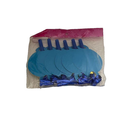Set 6 Suflatori Happy Birthday, Klevo, pentru Petrecere, Albastru