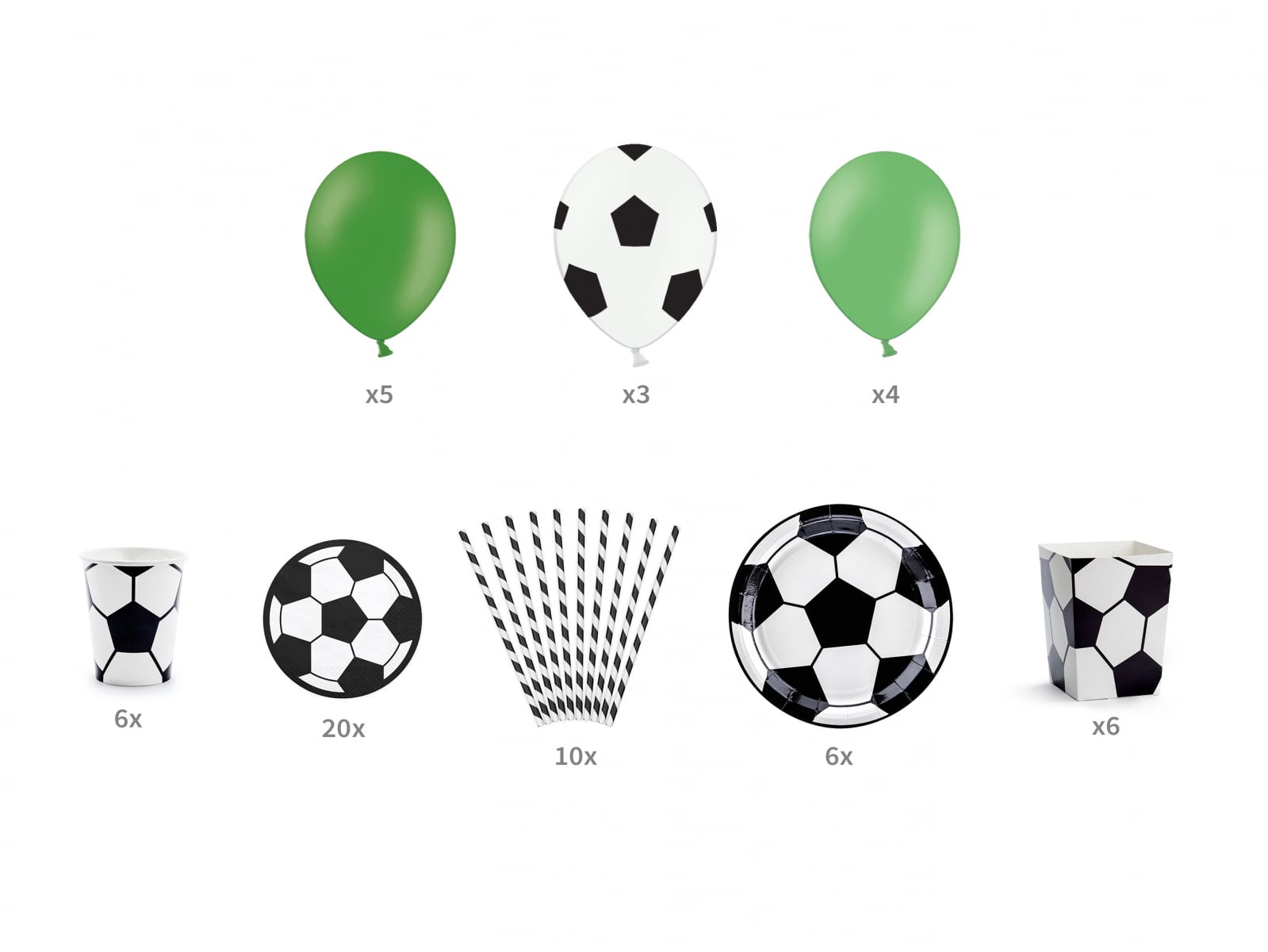 Set 60 buc decorațiuni petrecere - Fotbal