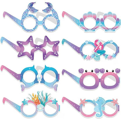 Set 8 Perechi de Ochelari Sirena, Klevo, Colectia Mermaid, Multicolor
