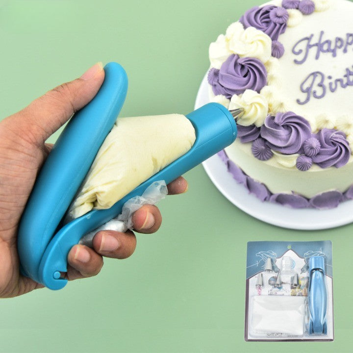 Set Accesorii Decorare Prajituri si Torturi, Klevo, 5 Capete pentru Modele, 21.7x18.8 cm, Ustensila Manuala pentru Ornare, Albastru