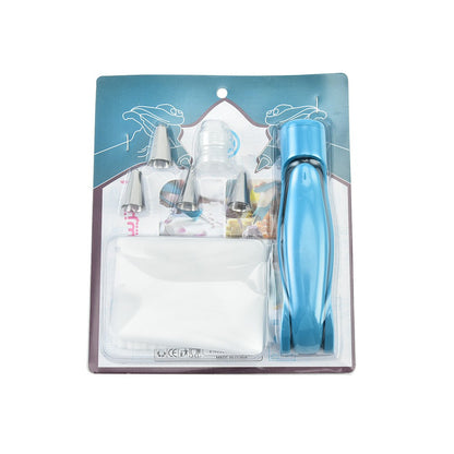 Set Accesorii Decorare Prajituri si Torturi, Klevo, 5 Capete pentru Modele, 21.7x18.8 cm, Ustensila Manuala pentru Ornare, Albastru