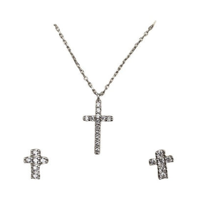 Set Argint 925 Cruce cu Zirconii
