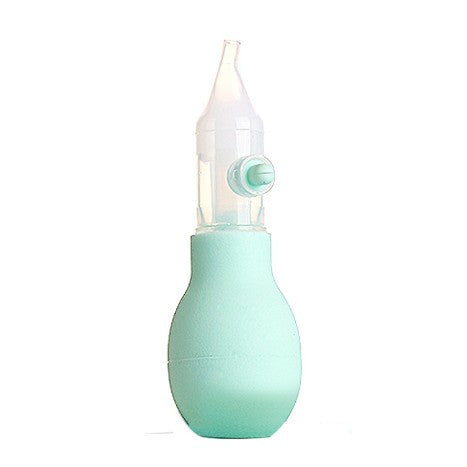 Set Aspirator Nazal pentru Copii, Klevo, Manual, Anti-Reflux, cu Pompita, Usor de Curatat, Varf din Silicon, 11.2x4cm, Verde