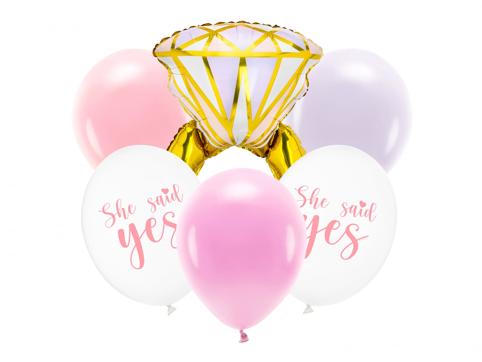 Set baloane de folie inel - she said yes