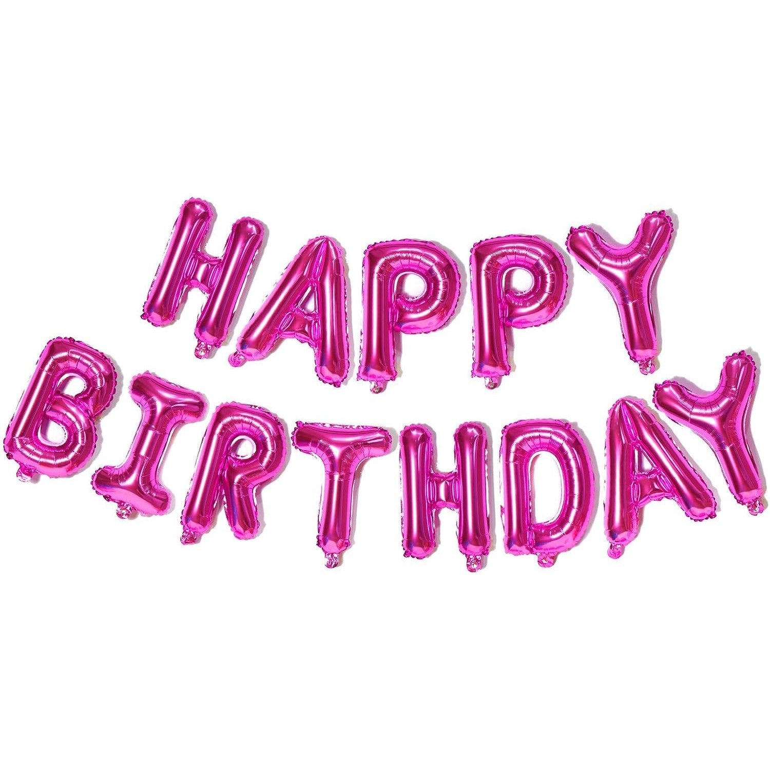 Set Baloane din Folie Metalizata, Klevo, Model Happy Birthday, Litere de 40 cm, Baloane Party, Ambalaj Individual, Pai, Ata si Adeziv Incluse, Umflare cu Aer sau Heliu, Mov