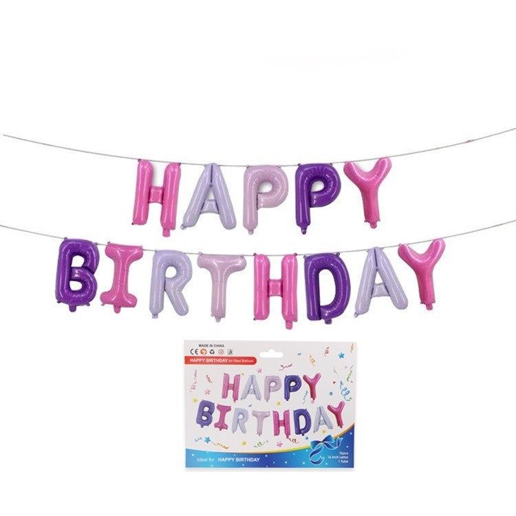 Set baloane folie Klevo, Happy Birthday, 40 cm, multicolor