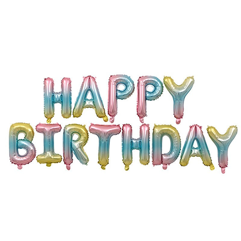 Set baloane folie Klevo, Happy Birthday, 40 cm, multicolor
