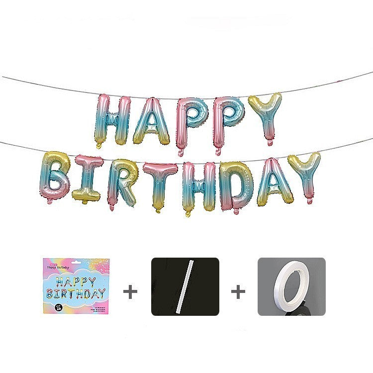 Set baloane folie Klevo, Happy Birthday, 40 cm, multicolor