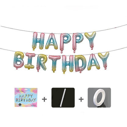 Set baloane folie Klevo, Happy Birthday, 40 cm, multicolor