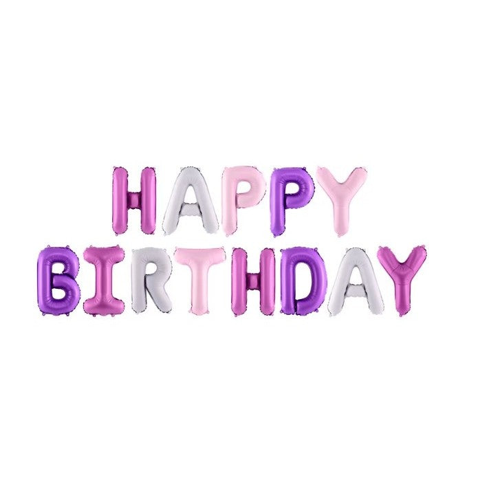 Set baloane folie Klevo, Happy Birthday, 40 cm, multicolor