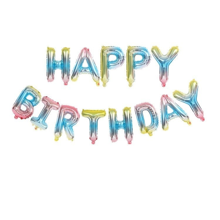 Set baloane folie Klevo, Happy Birthday, 40 cm, multicolor