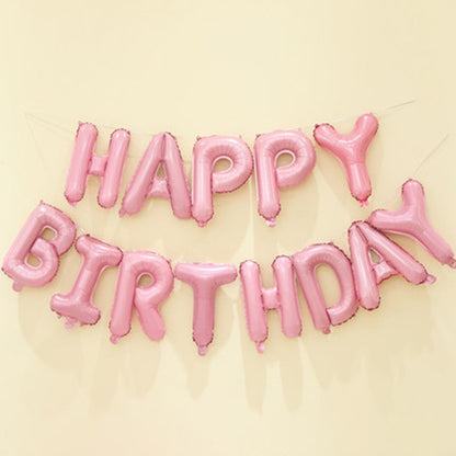 Set baloane folie Klevo, Happy Birthday, 40 cm, roz deschis