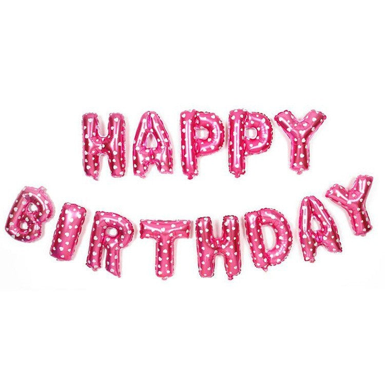 Set baloane folie Klevo, Happy Birthday, 40 cm, roz