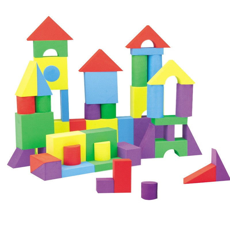 Set Blocuri de Constructie din Spuma EVA, Klevo, 29 de Piese, Interactive, 24.5x16x3.7 cm, Multicolor