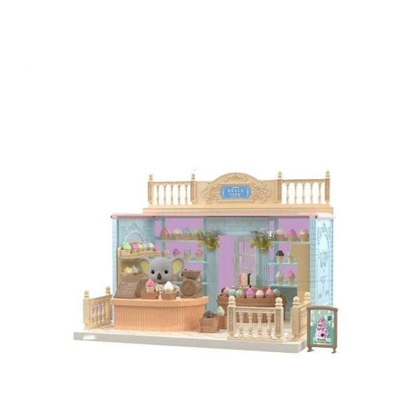 Set Casa de papusi, magazin de inghetata, cu mobilier si figurine, Klevo