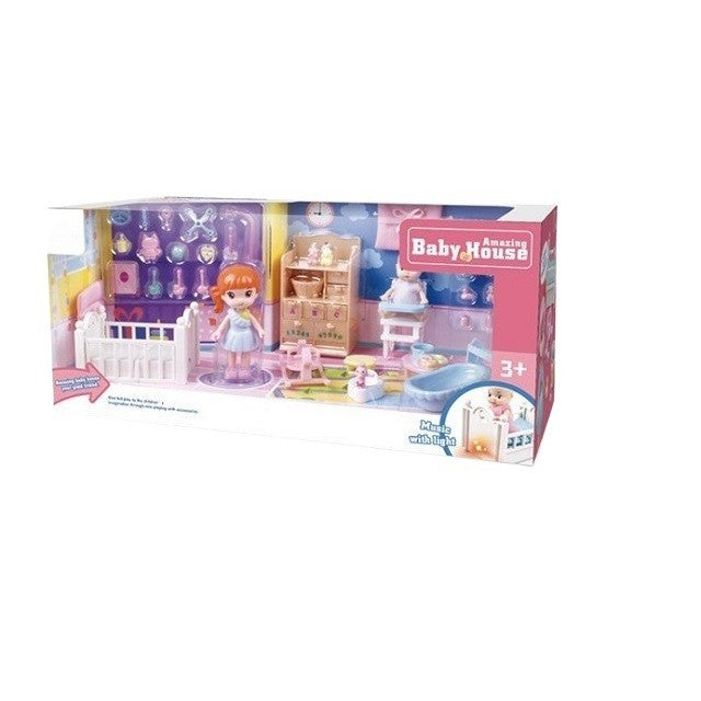 Set casa de papusi mama si copilul, Klevo, cu lumini si sunet