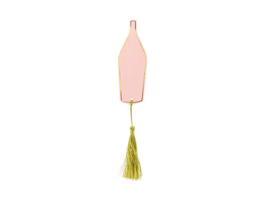 Set de 6 cartonase pentru farfurii PartyDeco, 3.5x10cm, scriere nume invitati