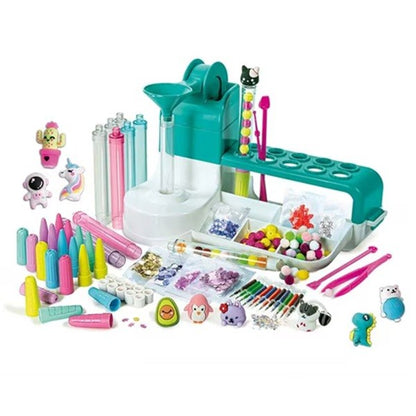 Set de Creatie, Klevo, Stiloul Magic, +6 Ani, peste 50 de Accesorii, Laborator de Creatie Pixuri, 34 x 31 x 8 cm, Multicolor