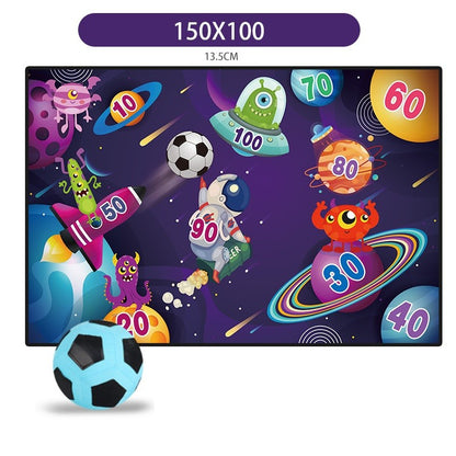 Set de Fotbal Klevo, Joc Recreativ pentru Copii, Model Extraterestrii, Minge cu scai, Poarta din Material Textil, 150 x 100 cm