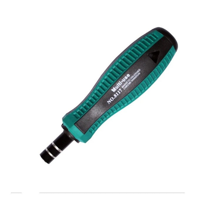 Set de Surubelnite 31-in-1 cu Clichet, Klevo, Set de Uz Casnic pentru Repararea Electronicelor Mici, Maner durabil Izolat Magnetic, 10 x 5 x 5 cm, Verde