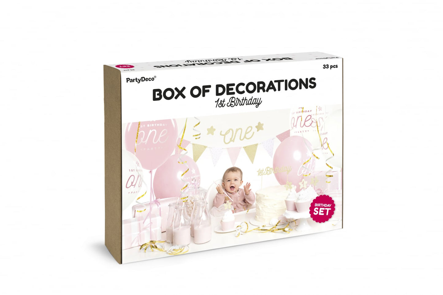 Set decorațiuni petrecere Fetite - 1 An