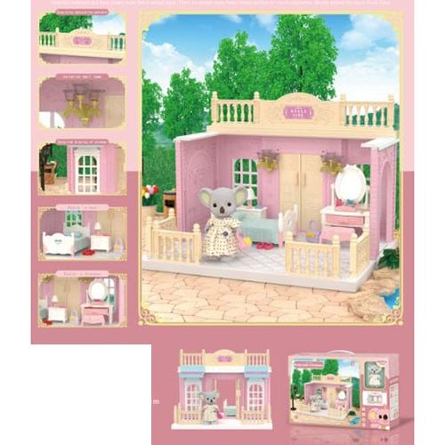 Set dormitor pentru papusi cu mobilier si figurina, Klevo