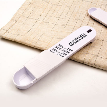 Set doua linguri masurare ajustabile Klevo, material ABS, 16x3.5x1.6 cm, alb