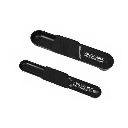 Set doua linguri masurare ajustabile Klevo, material ABS, 16x3.5x1.6 cm, negru
